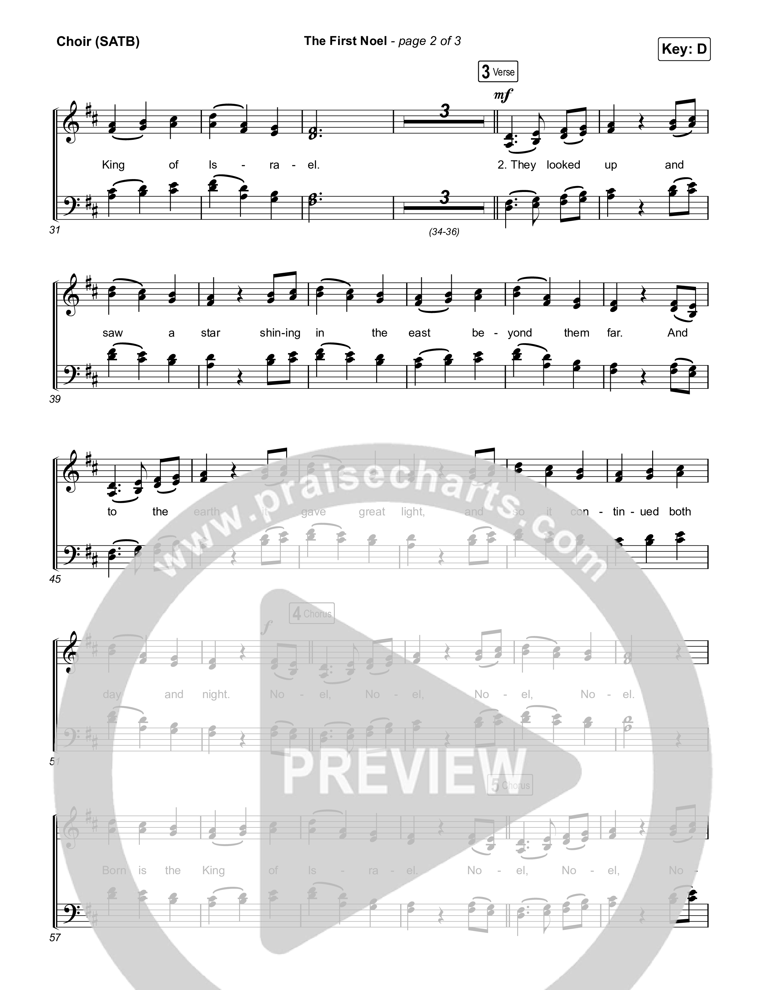 The First Noel Choir Sheet (SATB) (Highlands Worship)