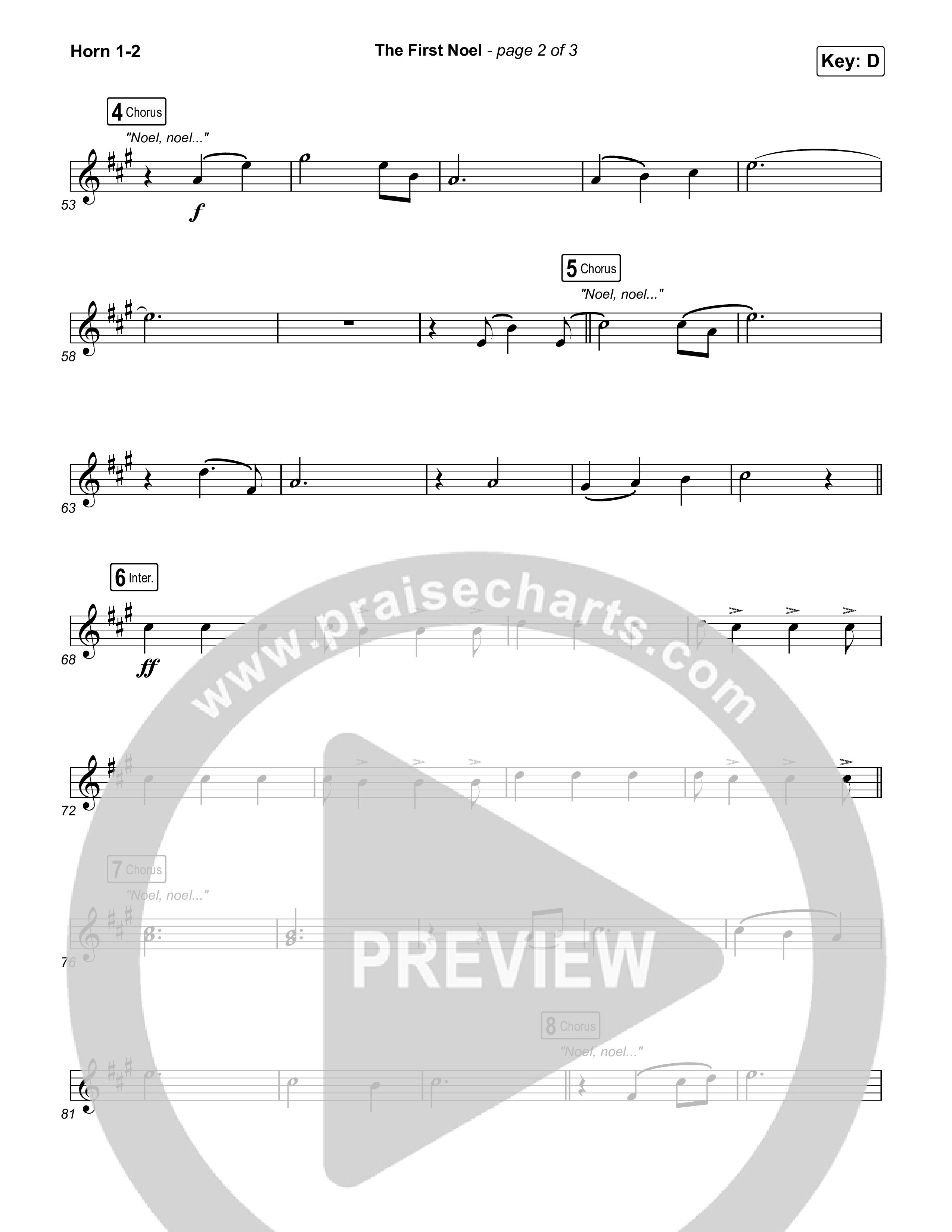 The First Noel French Horn 1,2 (Highlands Worship)