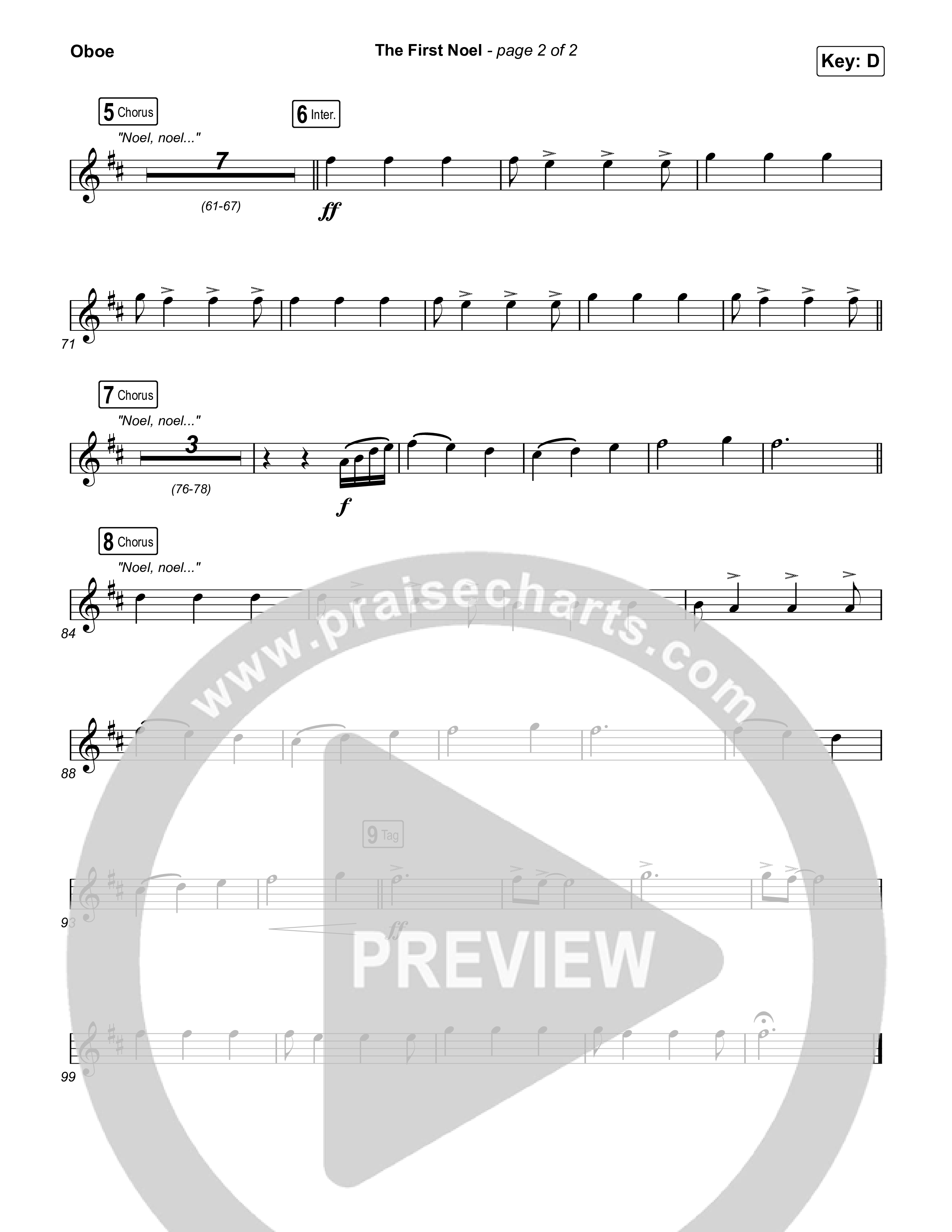 The First Noel Oboe (Highlands Worship)