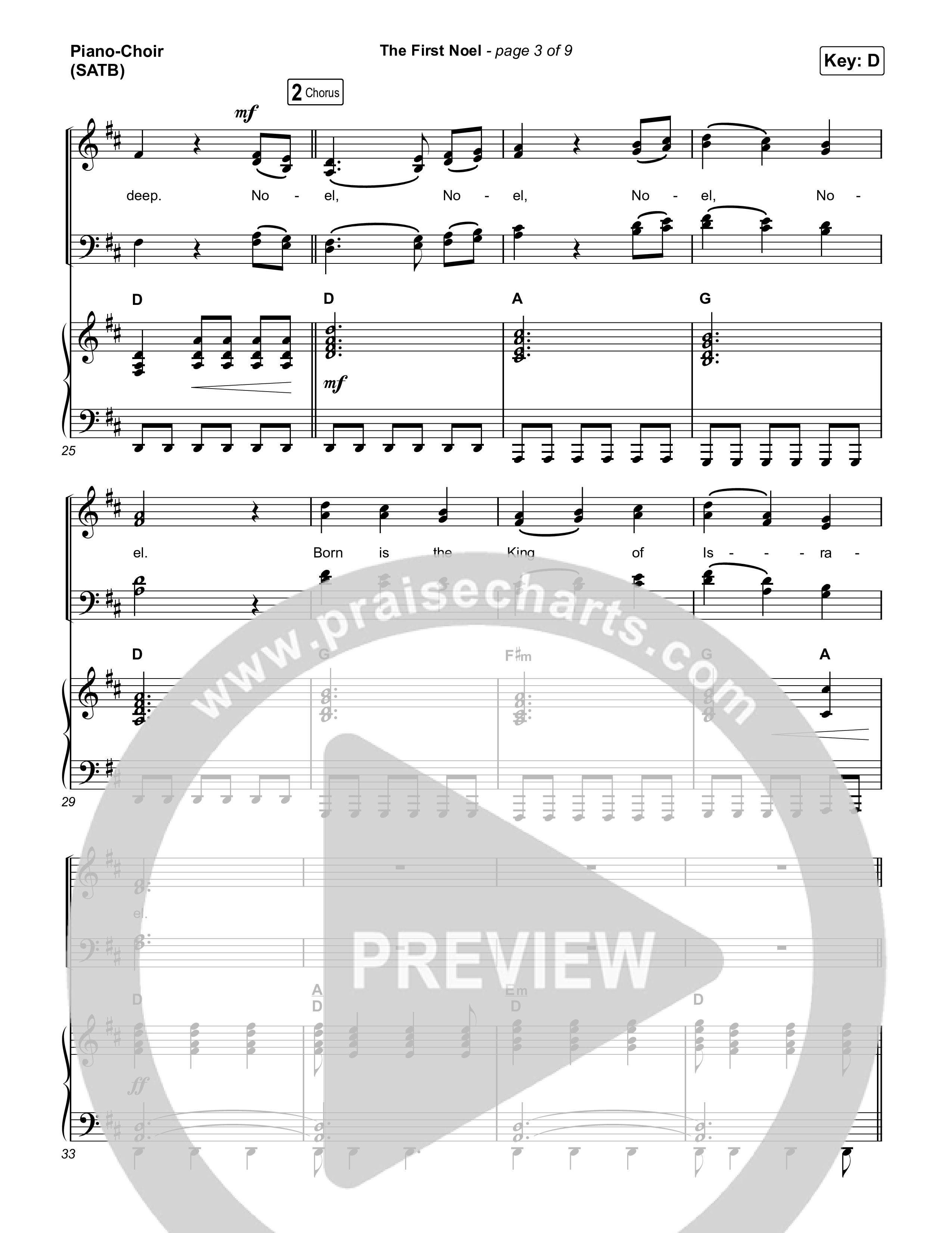 The First Noel Piano/Vocal (SATB) (Highlands Worship)