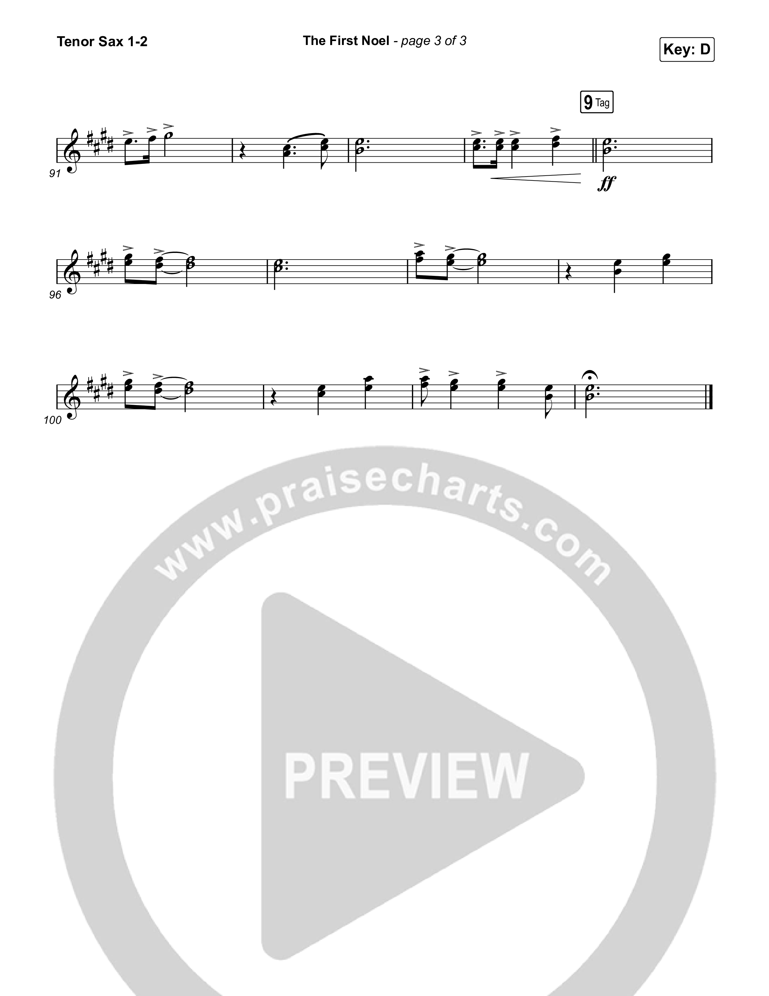 The First Noel Tenor Sax 1,2 (Highlands Worship)