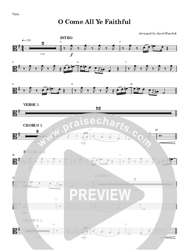 O Come All Ye Faithful Viola (Highlands Worship)