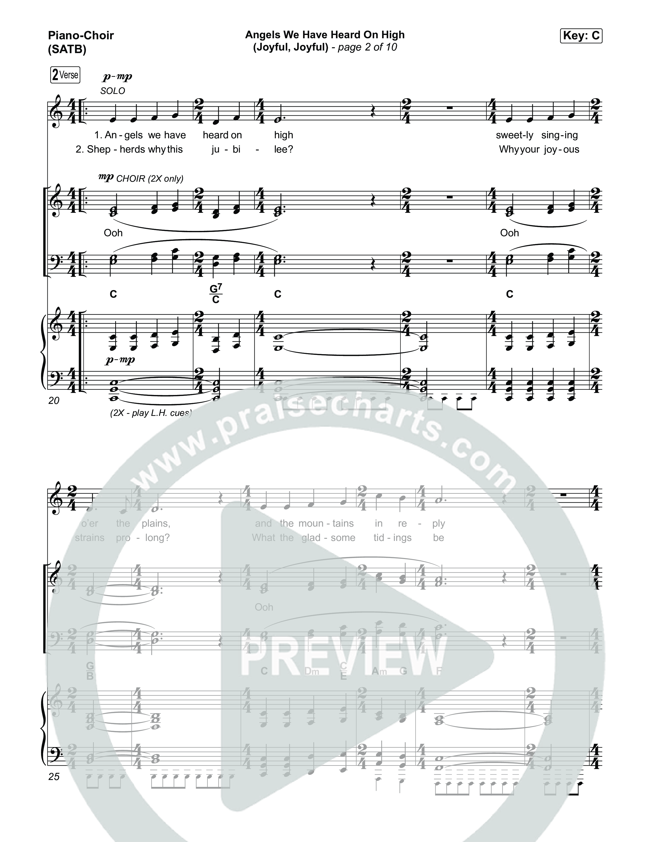 Angels We Have Heard On High (Joyful Joyful) Piano/Vocal Pack (Highlands Worship)