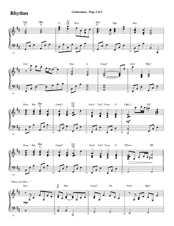 Gethsemane (To See The King Of Heaven Fall) (Choral Anthem SATB) Rhythm Chart (Word Music Choral / Arr. Russell Mauldin)