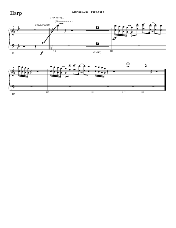 Glorious Day (Choral Anthem SATB) Harp (Word Music Choral / Arr. Daniel Semsen)
