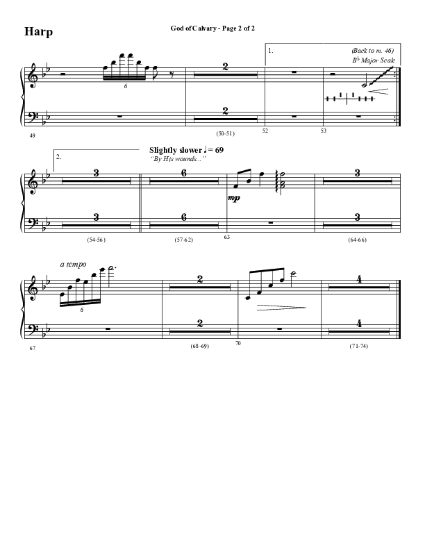 God Of Calvary (Choral Anthem SATB) Harp (Word Music Choral / Arr. Jay Rouse)