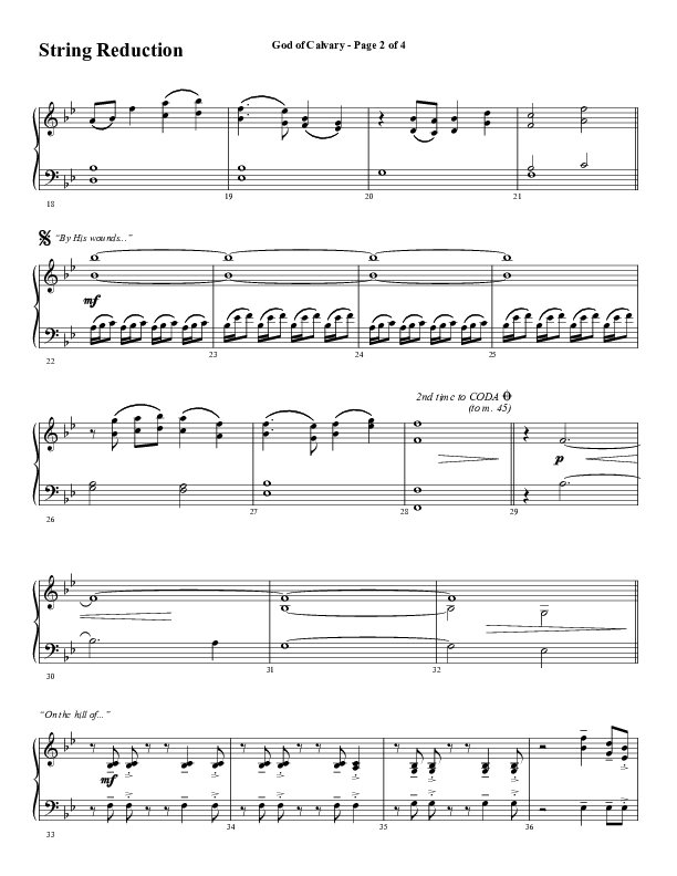 God Of Calvary (Choral Anthem SATB) String Reduction (Word Music Choral / Arr. Jay Rouse)
