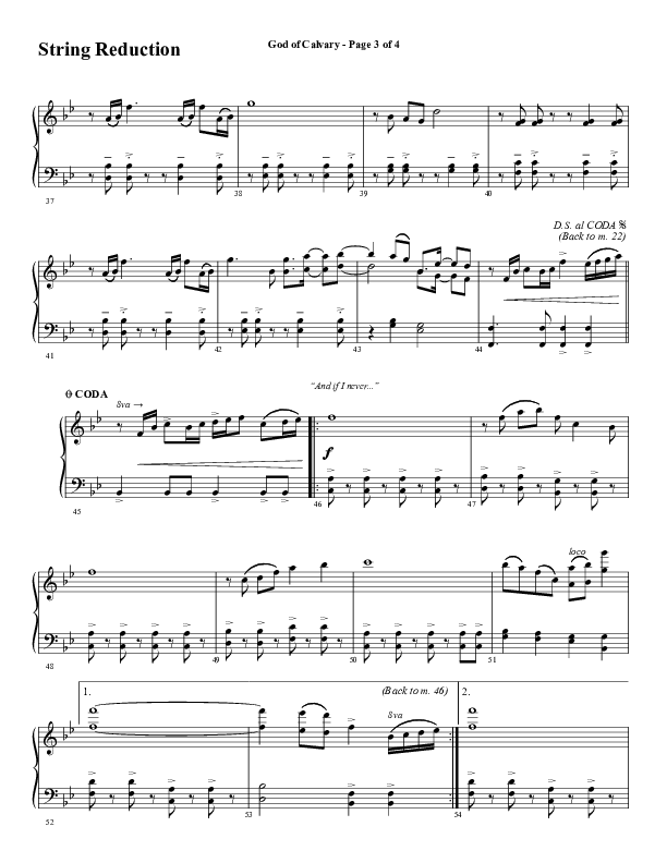 God Of Calvary (Choral Anthem SATB) String Reduction (Word Music Choral / Arr. Jay Rouse)