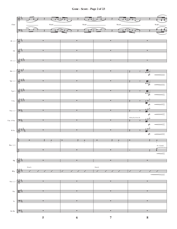 Gone (Choral Anthem SATB) Conductor's Score (Word Music Choral / Arr. Cliff Duren)
