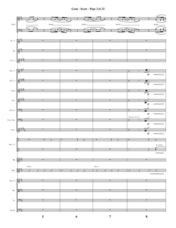 Gone (Choral Anthem SATB) Conductor's Score (Word Music Choral / Arr. Cliff Duren)