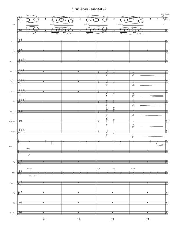 Gone (Choral Anthem SATB) Conductor's Score (Word Music Choral / Arr. Cliff Duren)