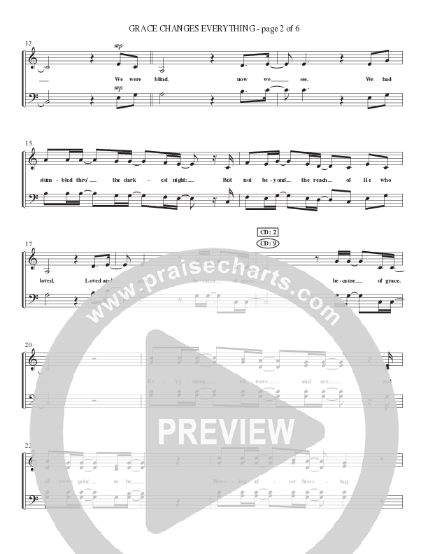 Grace Changes Everything (Choral Anthem SATB) Choir Vocals (SATB) (Lillenas Choral / Arr. Cliff Duren)