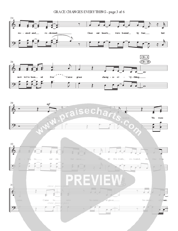 Grace Changes Everything (Choral Anthem SATB) Choir Vocals (SATB) (Lillenas Choral / Arr. Cliff Duren)