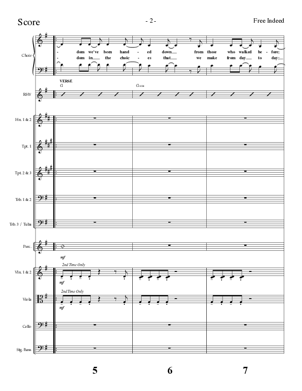 Free Indeed (Choral Anthem SATB) Conductor's Score (Lillenas Choral / Arr. Cliff Duren / Orch. Cliff Duren)