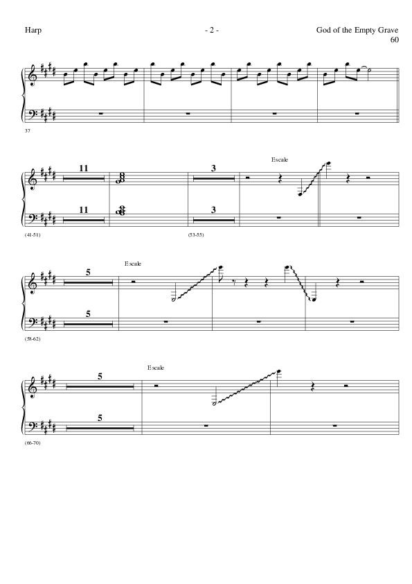 God of the Empty Grave (Choral Anthem SATB) Harp (Lillenas Choral / Arr. David Clydesdale)