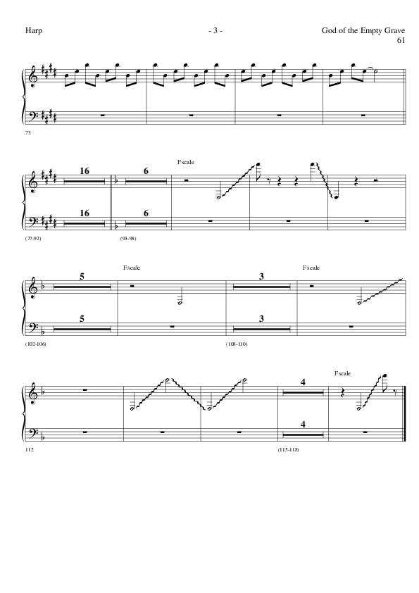 God of the Empty Grave (Choral Anthem SATB) Harp (Lillenas Choral / Arr. David Clydesdale)