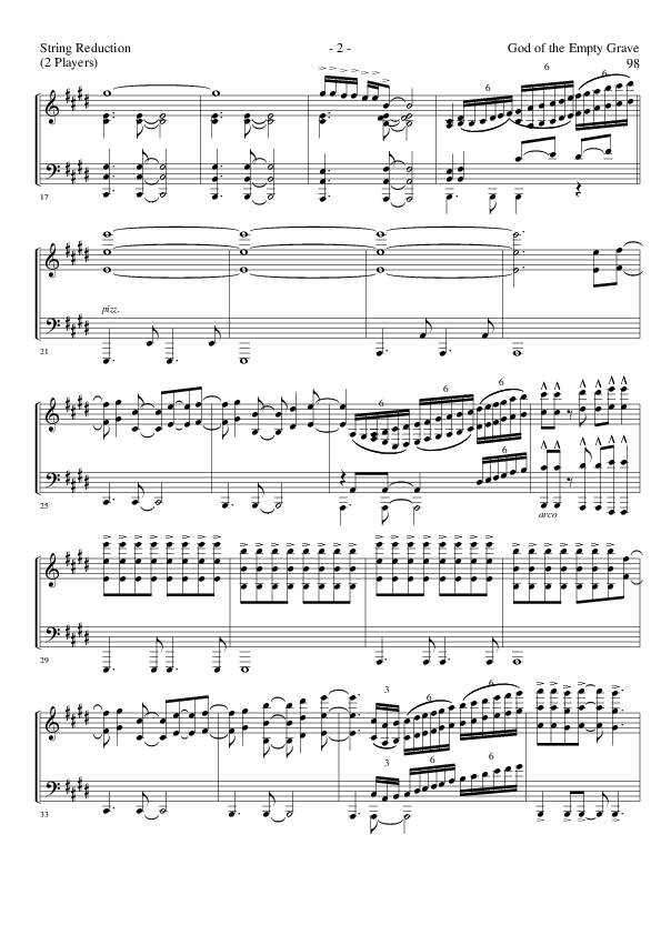 God of the Empty Grave (Choral Anthem SATB) String Reduction (Lillenas Choral / Arr. David Clydesdale)