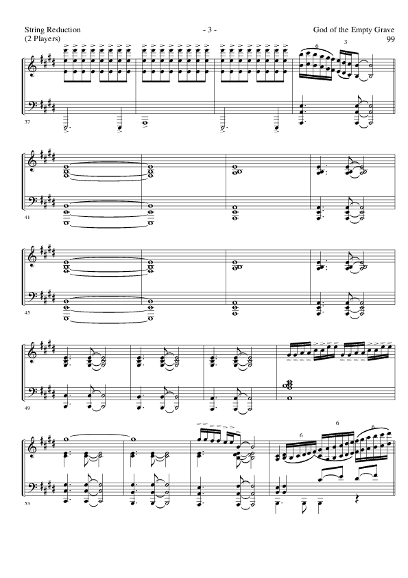 God of the Empty Grave (Choral Anthem SATB) String Reduction (Lillenas Choral / Arr. David Clydesdale)