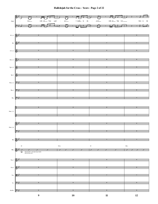 Hallelujah For The Cross (Choral Anthem SATB) Orchestration (Lillenas Choral / Arr. Richard Kingsmore)
