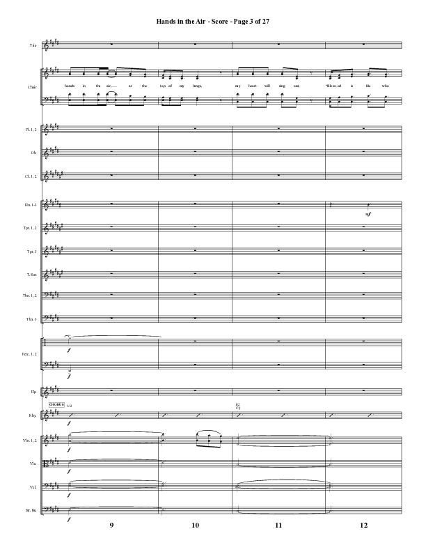 Hands In The Air (Choral Anthem SATB) Conductor's Score (Word Music Choral / Arr. Cliff Duren)