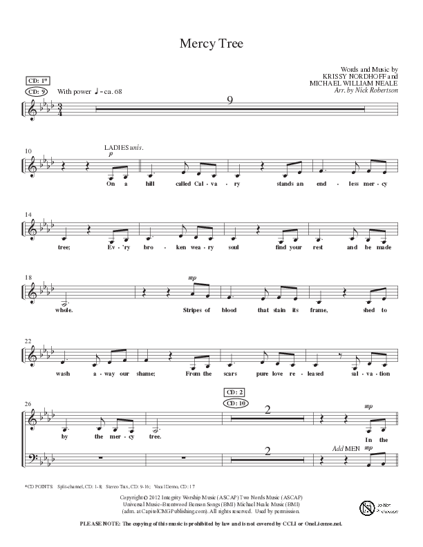 Mercy Tree (Choral Anthem SATB) Choir Sheet (Lillenas Choral / Arr. Nick Robertson)