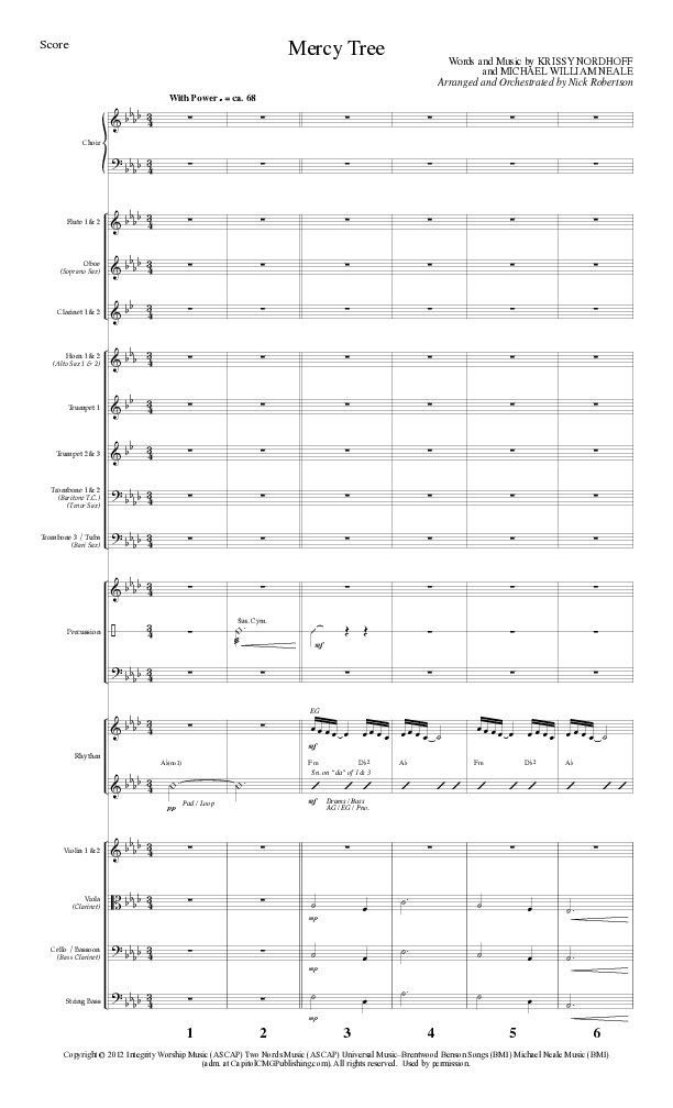 Mercy Tree (Choral Anthem SATB) Orchestration (Lillenas Choral / Arr. Nick Robertson)