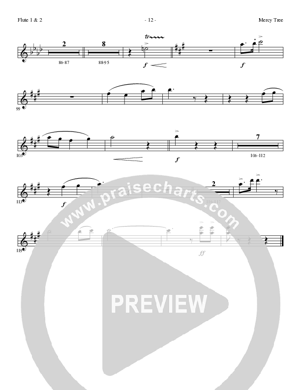 Mercy Tree (Choral Anthem SATB) Flute (Lillenas Choral / Arr. Nick Robertson)