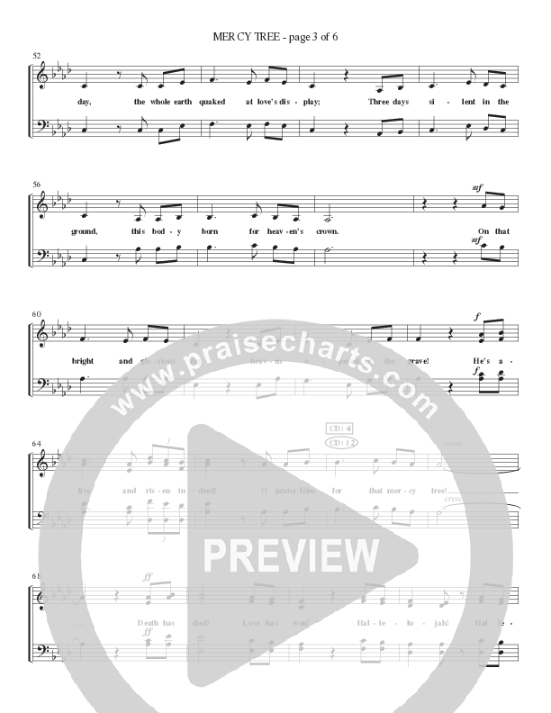 Mercy Tree (Choral Anthem SATB) Lead Sheet (Melody) (Lillenas Choral / Arr. Nick Robertson)