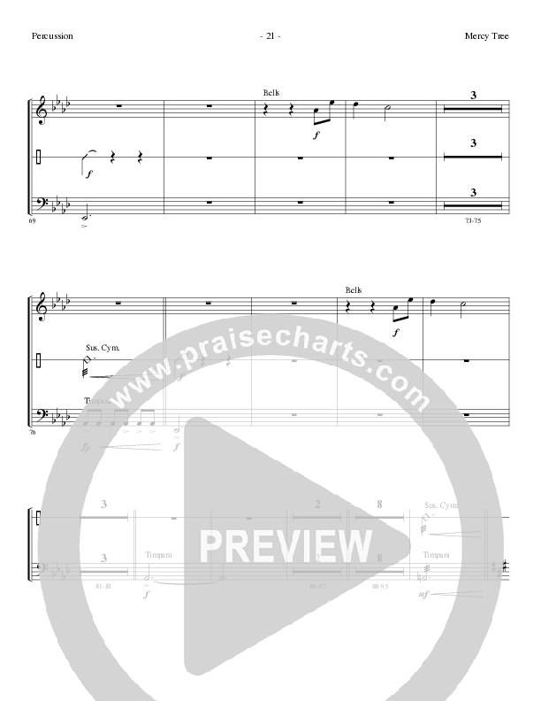 Mercy Tree (Choral Anthem SATB) Percussion (Lillenas Choral / Arr. Nick Robertson)