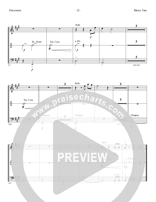 Mercy Tree (Choral Anthem SATB) Percussion (Lillenas Choral / Arr. Nick Robertson)
