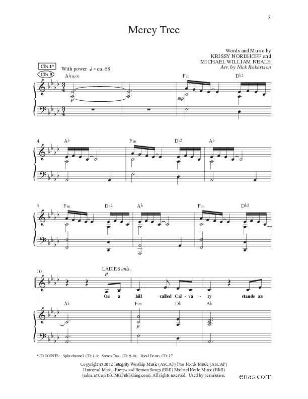 Mercy Tree (Choral Anthem SATB) Anthem (SATB/Piano) (Lillenas Choral / Arr. Nick Robertson)