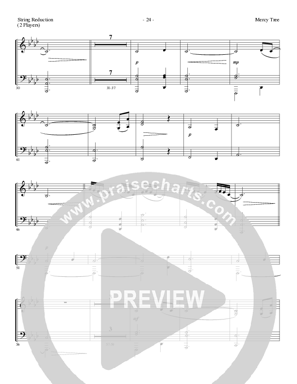Mercy Tree (Choral Anthem SATB) String Reduction (Lillenas Choral / Arr. Nick Robertson)