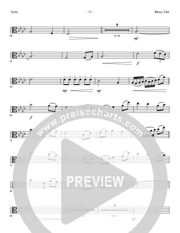 Mercy Tree (Choral Anthem SATB) Viola (Lillenas Choral / Arr. Nick Robertson)
