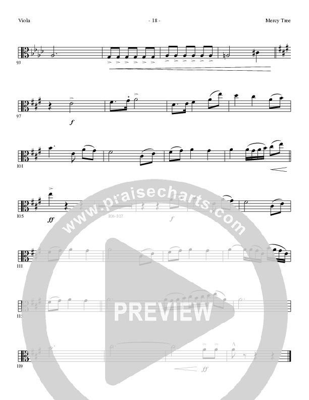 Mercy Tree (Choral Anthem SATB) Viola (Lillenas Choral / Arr. Nick Robertson)