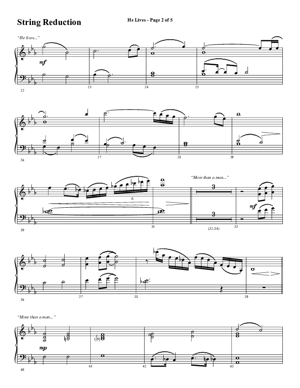 He Lives (Choral Anthem SATB) String Reduction (Word Music Choral / Arr. David Wise / Orch. David Shipps)
