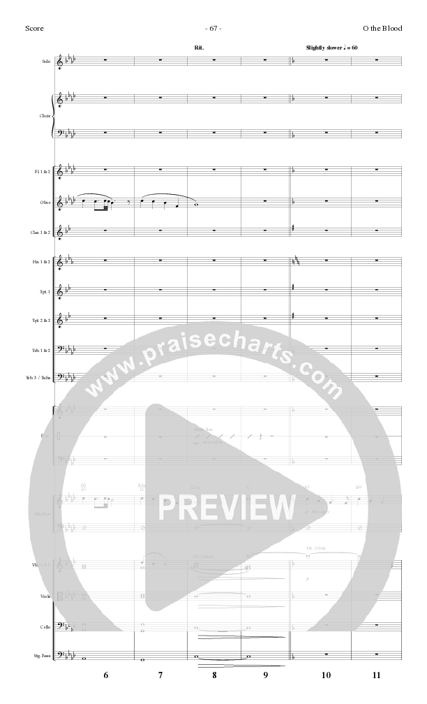 O The Blood (Choral Anthem SATB) Conductor's Score (Lillenas Choral / Arr. Phil Nitz)