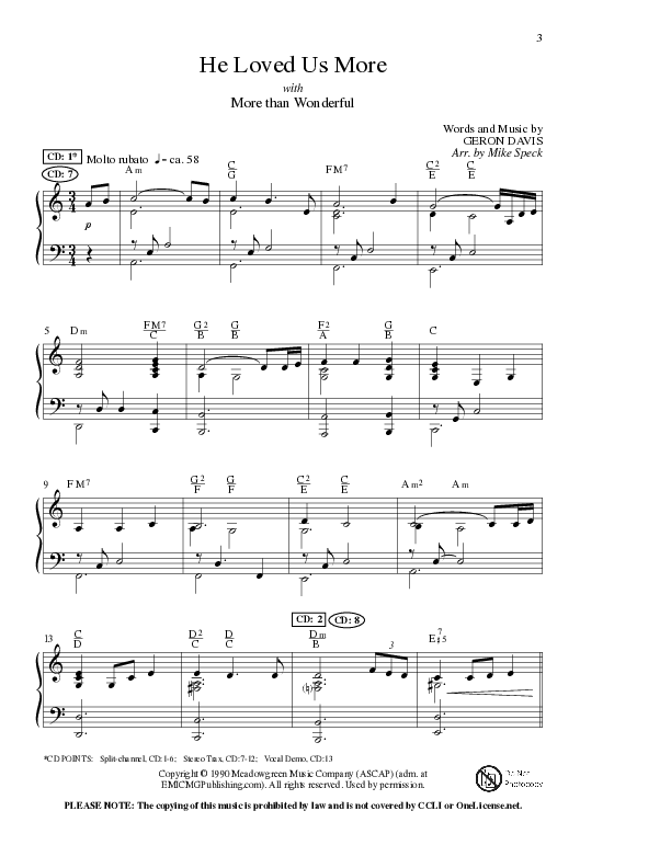 He Loved Us More (Choral Anthem SATB) Anthem (SATB/Piano) (Lillenas Choral / Arr. Mike Speck)