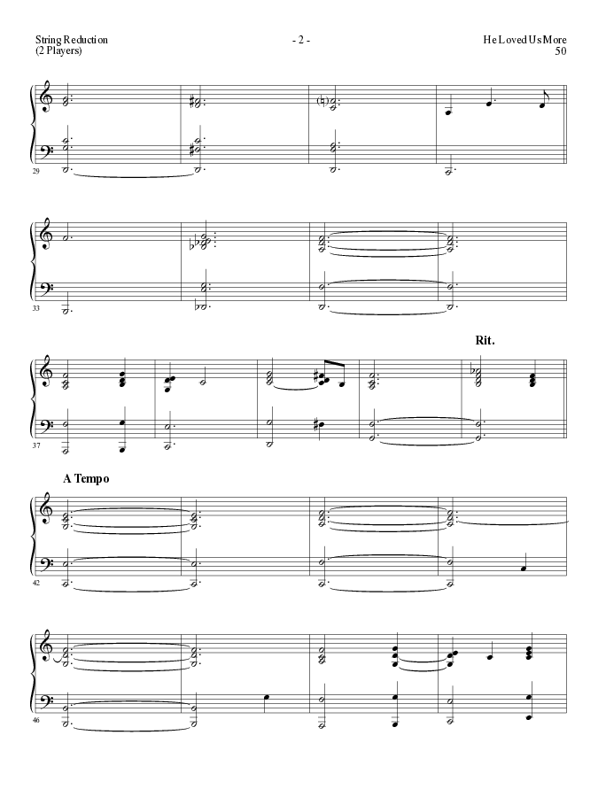 He Loved Us More (Choral Anthem SATB) String Reduction (Lillenas Choral / Arr. Mike Speck)