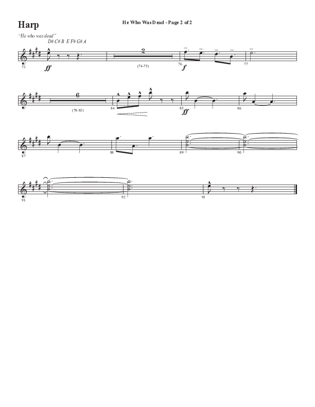 He Who Was Dead (Choral Anthem SATB) Harp (Word Music Choral / Arr. Cliff Duren)