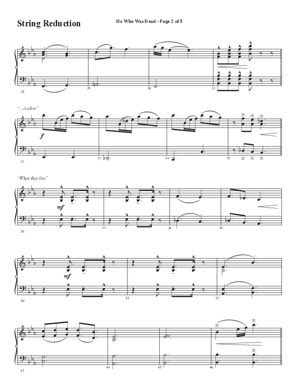 He Who Was Dead (Choral Anthem SATB) String Reduction (Word Music Choral / Arr. Cliff Duren)