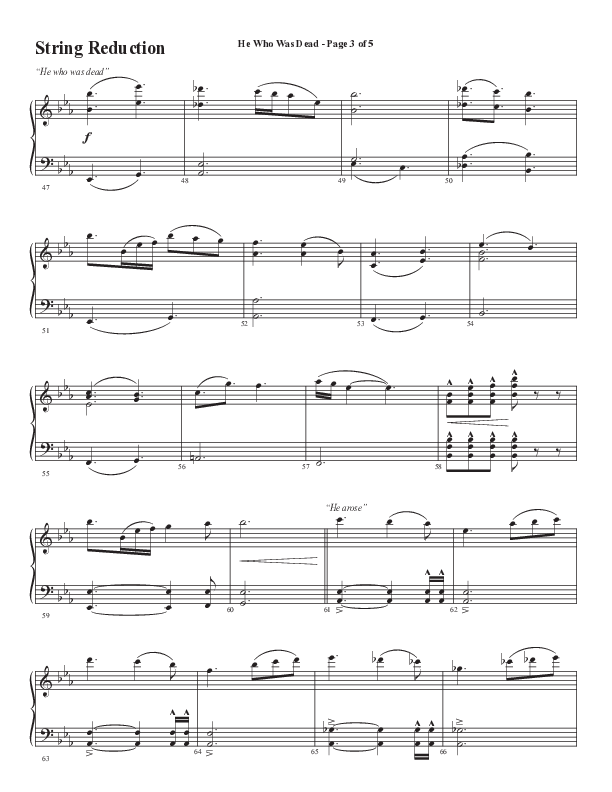 He Who Was Dead (Choral Anthem SATB) String Reduction (Word Music Choral / Arr. Cliff Duren)