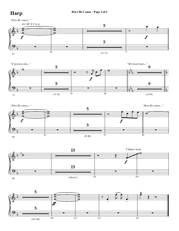 Here He Comes (Choral Anthem SATB) Harp (Word Music Choral / Arr. Cliff Duren)