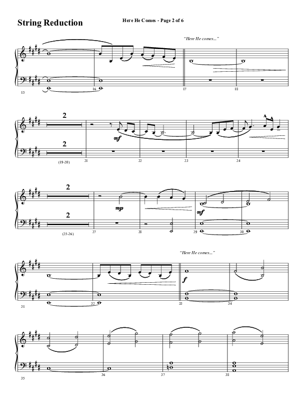 Here He Comes (Choral Anthem SATB) String Reduction (Word Music Choral / Arr. Cliff Duren)