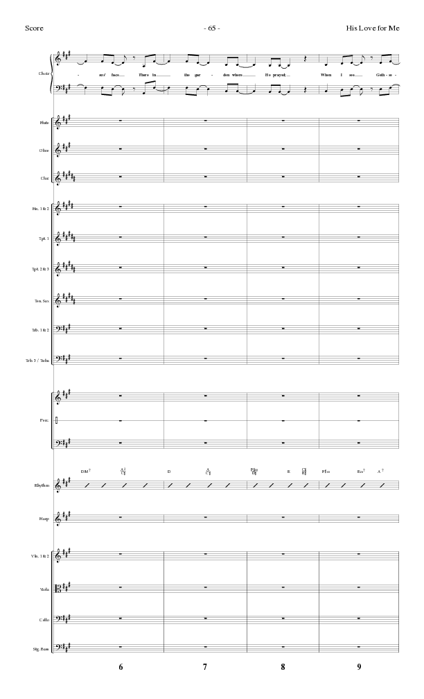 His Love For Me with Blessed Redeemer (Choral Anthem SATB) Orchestration (Lillenas Choral / Arr. Cliff Duren)