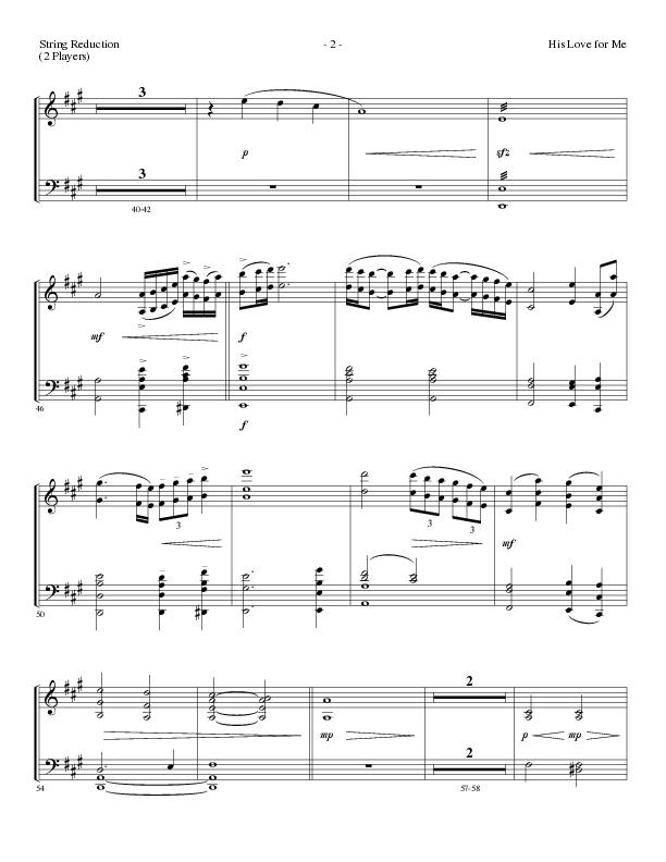 His Love For Me with Blessed Redeemer (Choral Anthem SATB) String Reduction (Lillenas Choral / Arr. Cliff Duren)