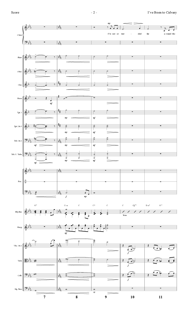 I’ve Been to Calvary (Choral Anthem SATB) Orchestration (Lillenas Choral / Arr. Steve Mauldin)