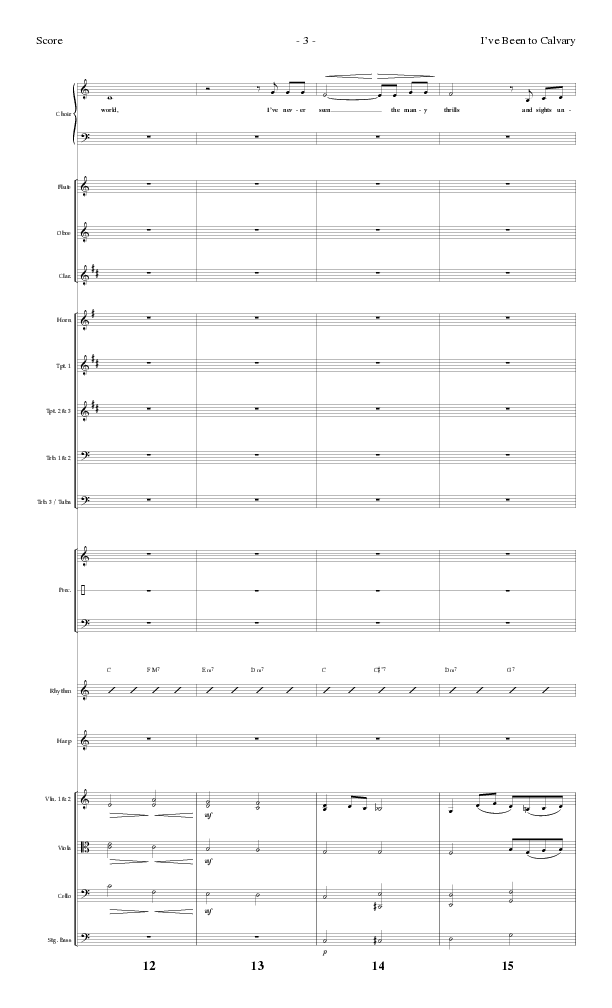 I’ve Been to Calvary (Choral Anthem SATB) Orchestration (Lillenas Choral / Arr. Steve Mauldin)