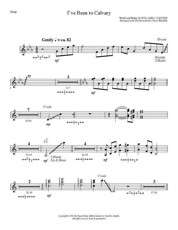 I’ve Been to Calvary (Choral Anthem SATB) Harp (Lillenas Choral / Arr. Steve Mauldin)