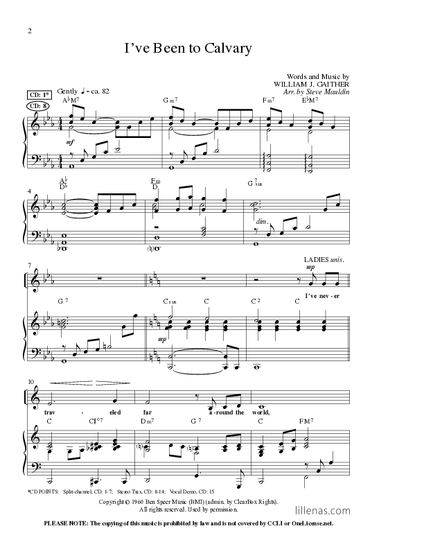 I’ve Been to Calvary (Choral Anthem SATB) Anthem (SATB/Piano) (Lillenas Choral / Arr. Steve Mauldin)