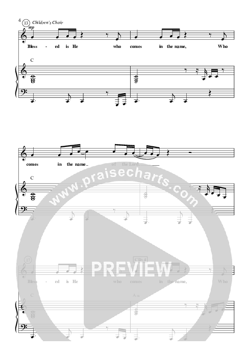 Hosanna To The King (Choral Anthem SATB) Anthem (SATB/Piano) (Word Music Choral / Arr. Richard Kingsmore)